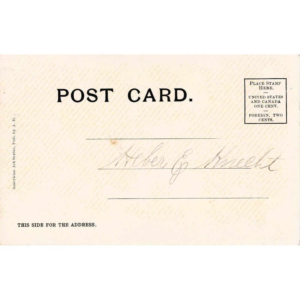 Antique Postcard Summer Sheep Flock Pastoral Landscape Farm American Art Series - Picture 2 of 2